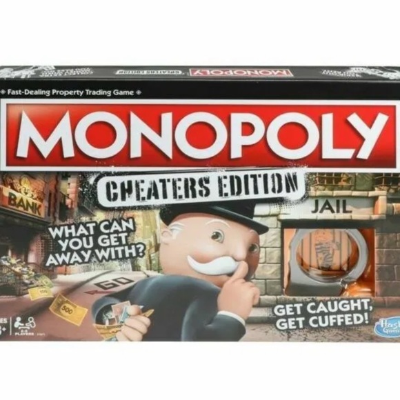 Hasbro Other - Monopoly Cheaters Edition- Get Caught- Get Cuffed